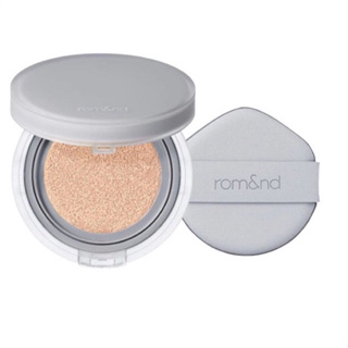 ถูกที่สุด พร้อมส่ง ตลับจริง คุชชั่นรุ่นใหม่ล่าสุด ROM&amp;ND NU ZERO CUSHION SPF24 PA++ 15g.