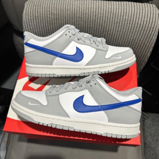 Nike Dunk Low Mini Swoosh Wolf Grey Game Royal แท้ 100%