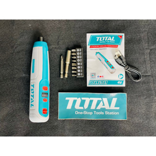 Total ไขควง แบตเตอรี่ ไร้สาย 4 โวลท์ (พร้อมดอกไขควง) รุ่น TSDLI0423 ( Lithium-ion cordless screwdriver )