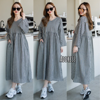 🌈🌿🌼🌸🌺🧡🤎🇰🇷 Scott V Long Sleeve Maxi Dress