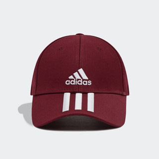 หมวกแก๊ปผ้าทวิล ADIDAS BASEBALL 3-STRIPES สีแดงเลือดหมู