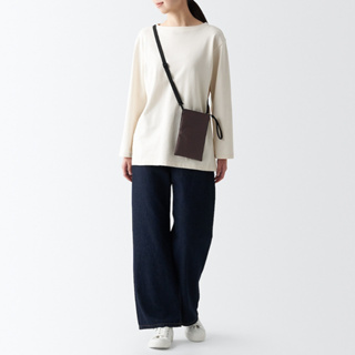 MUJI (มูจิ) กระเป๋าสะพายข้างขนาดเล็ก (กันน้ำ) Mini sacoche Bag Dark brown