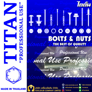 TITAN “PROFESSIONNAL USE” MADE IN THAILAND ปุ๊ก Drop in 1/2" (1ตัวใน1ห่อ)