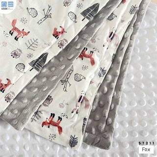 PAPA BABY ผ้าห่มเด็ก ผ้าห่มกำมะหยี่ดอทมิ้ง นุ่มพิเศษ รุ่น PRA1 ขนาด 75*100CM.