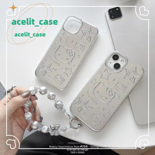 ❤️ส่งของขวัญ❤️ เคสไอโฟน 11 12 13 14 Pro Max HelloKitty ความนิยม แฟชั่น เรียบง่าย ฤดูร้อน Case for iPhone สไตล์วรรณศิลป์