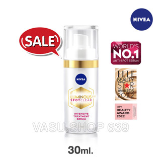 NIVEA นีเวีย ลูมินัส 630 สปอตเคลียร์ อินเทนซีฟ ทรีทเม้นท์ เซรั่ม ลดเลือนจุดด่างดำ และ ฝ้าจากแสงแดดสะสม 30 มล.