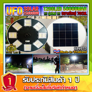 UFO-150000W-W แสงขาว ไฟถนนขนาดใหญ่70CM. Solar Light 150,000W ไฟถนนยูเอฟโอ ไฟถนนLEDพลังงานแสงอาทิตย์