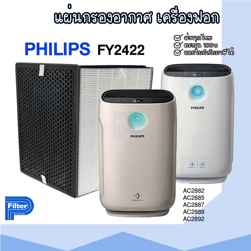 แผ่นกรองอากาศ Philips FY2422 สำหรับเครื่องรุ่น AC2882 / AC2885 / AC2887/20 / AC2889 / AC2892 / Serie