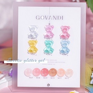 W1 สีกลิตเตอร์โทนพาสเทล 12 สี แบรนด์ Govandi