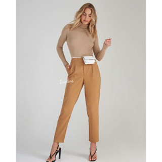 กางเกงขายาว ทรง classic pleated pants แบรนด์ Forever21