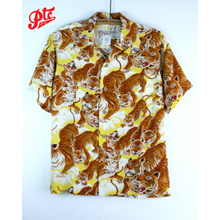 เสื้อฮาวายแขนสั้น HULA KEIKI HK-19011 YELLOW