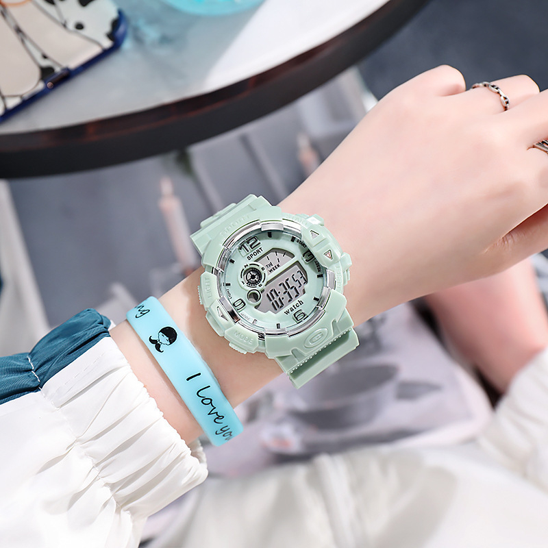 [จัดส่งจากกทม] นาฬิกา สายซิลิโคน หน้าปัดหลายสี นาฬิกาดิจิดอล สวมใส่สบาย คุณภาพสูง