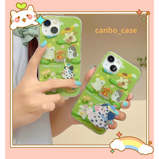 🎁ส่งของขวัญ🎁เคสไอโฟน สำหรับ 11 14 for iPhone Case 13 12 Pro Max แฟชั่น การ์ตูน พร้อมขาตั้ง กันกระแทก เคสนิ่ม เคสโทรศัพท์