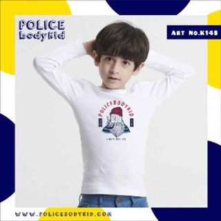 Police Bodykid เสื้อแขนยาว เด็กผู้หญิง/ผู้ชาย ขาว,ดำ,เทา K148