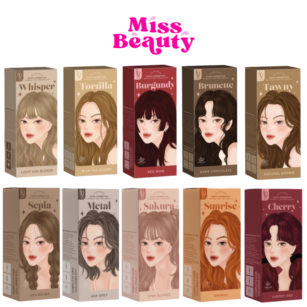 สีย้อมผม KOTA โคตะ ออแกนิคผสมโสมเกาหลี ไม่มีกลิ่นฉุน ทำสีผมสวยไม่ทำร้ายผม