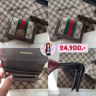 👜: New!! Gucci x Balenciaga Hacker Bi-fold Wallet‼️ก่อนกดสั่งรบกวนทักมาเช็คสต๊อคก่อนนะคะ‼️