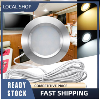 Recessed 12LED RV Boat Recessed Ceiling Light 12V Led Lights Round Shape Ultra-Thin Camper Interior Lighting Small Downl