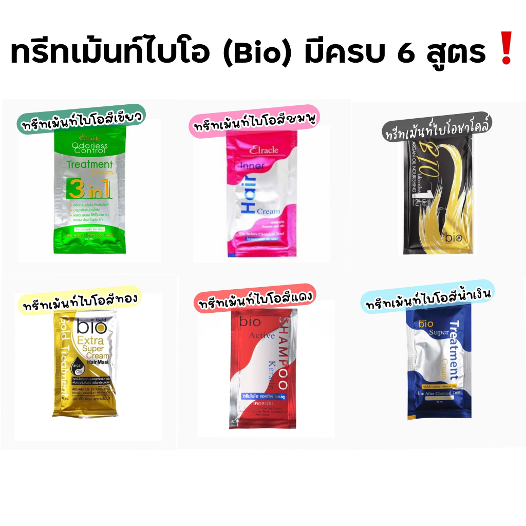 (ยกกล่อง) ไบโอทรีทเม้นท์  กรีนไบโอ ทรีทเม้นท์ผม bio [24 ซอง]