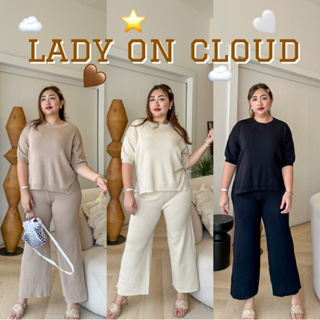 Lady M |Lady on cloud ชุดเซตผ้า knitting สาวอวบใส่เที่ยว ทำงาน