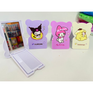 พร้อมส่ง จ้ากระจก+หวี ขนาด พกพา ลาย Sanrio