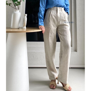 [เฉพาะกางเกง] PL2002 Feminine pant ผ้าลินิน (รวมสี)