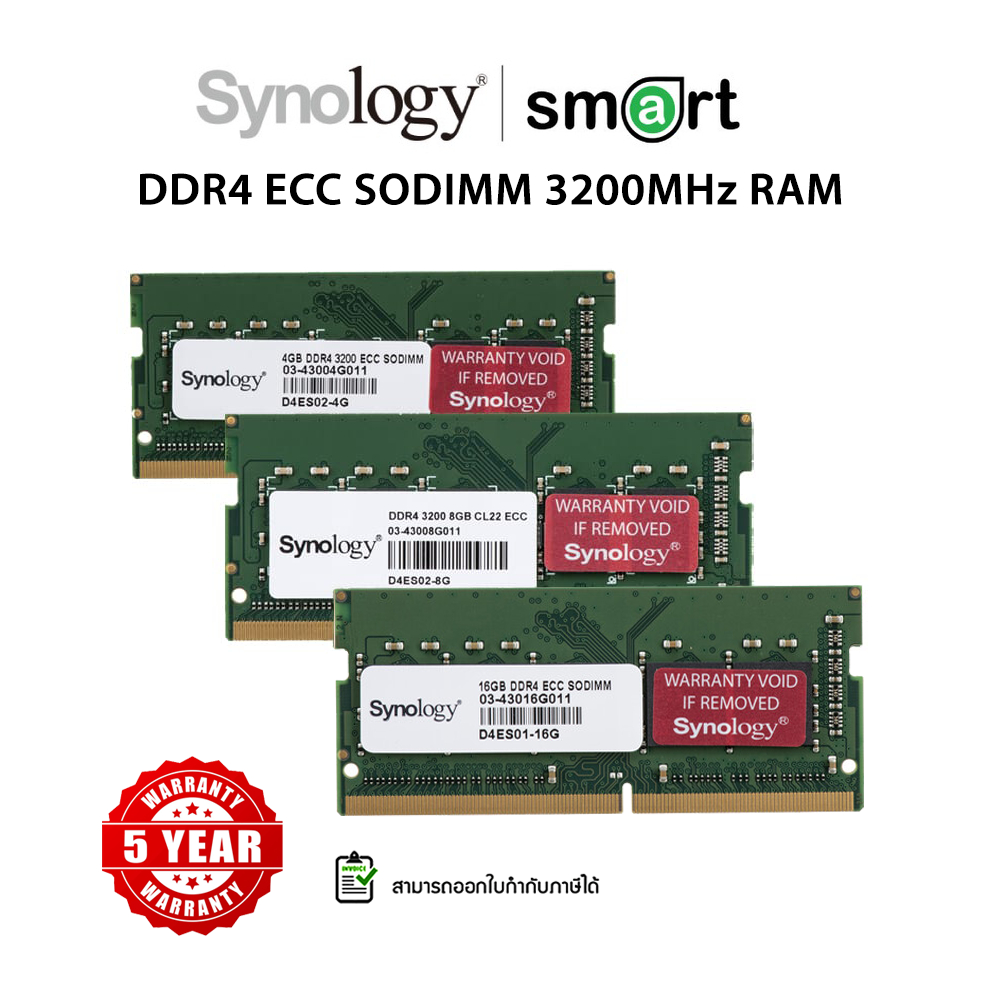 Synology DDR4 ECC SODIMM 3200MHz RAM D4ES02-4G/D4ES02-8G/D4ES01-16G