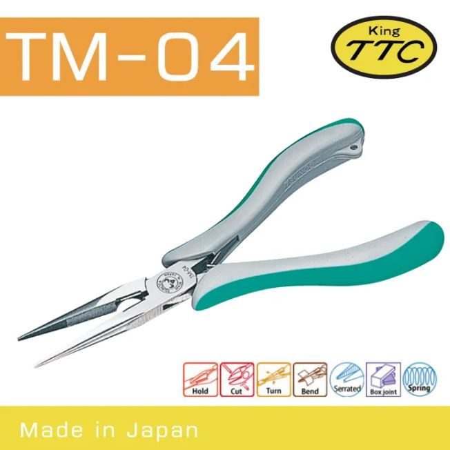 King TTC คีมปากแหลม TM04  Made in Japan