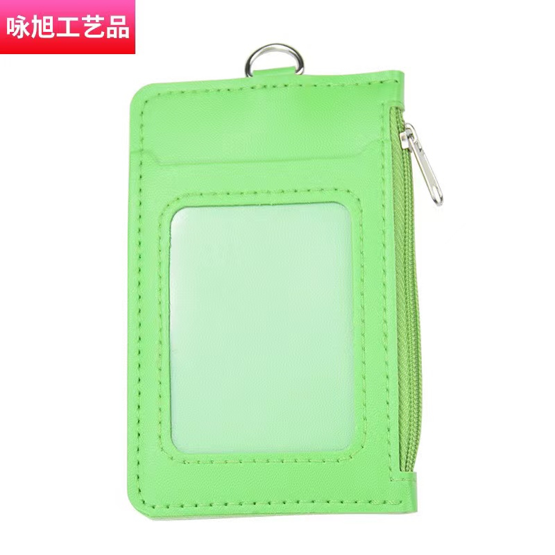 ที่ใส่บัตรประชาชนเชือกเส้นเล็กมีซิปกันน้ำหนาบัตรทำงานพนักงานปลอกหนังป้ายที่กำหนดเองวิทยาเขตนักเรียนโรงเรียนบัตรโปร่งใสสอ