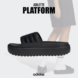 Adidas [ลิขสิทธิ์แท้] อาดิดาส รองเท้าแตะ รองเท้าแฟชั่น Adilette Platform HQ6179 (2000)