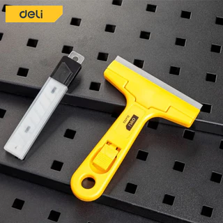 [ฟรีใบมีด] Deli ขูดลอกฟิล์ม มีดขูดสี มีดขูดทำความสะอาดกระจก พร้อมใบมีด มีใบมีด 10 เเละไม่มีใบมีด Plastic Scraper