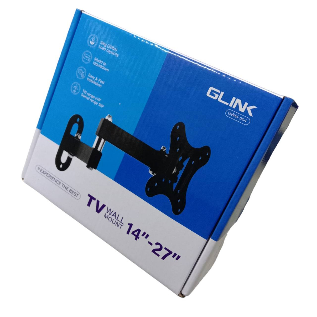 ขาแขวนจอมอนิเตอร์ 14"-27" แบบยื่นจากผนัง GLINK GWM-004 น้ำหนักไม่เกิน 10 kg