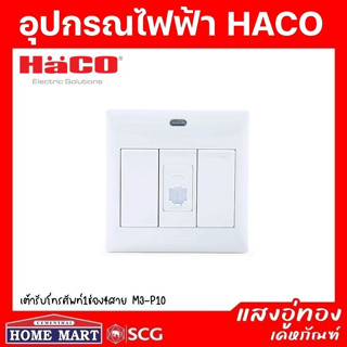 ((ลดพิเศษ)) HACO เต้ารับโทรศัพท์ 1 ช่อง M3-P10