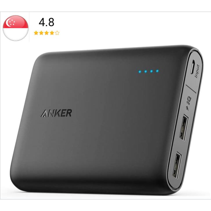 แองเคอร์ พาวเวอร์แบงค์ Anker PowerCore 13000 Portable Charger แบตสำรอง แถม Micro USB + ถุงผ้า Compact 13000mAh