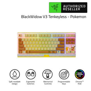 Razer BlackWidow V3 Tenkeyless Pokemon - Green Mechanical Switch (คีย์แคป-ENG) (คีย์บอร์ดเกมมิ่งใช้สาย)