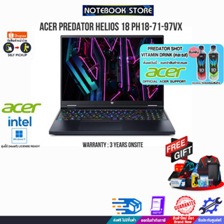 [รับเพิ่ม! PREDATOR SHOT][แลกซื้อKB216/MS116]ACER PREDATOR HELIOS 18 PH18-71-97VX/i9-13900H/ประกัน 3 Y+Onsite