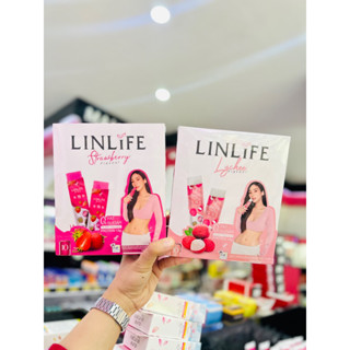 ลีนไลฟ์ linlife ลินไลฟ์ โปรตีนเจลลี่ อั้มพัชราภา สตอเบอรี่ ลิ้นจี่ ( 1 กล่อง มี 10 ซอง )