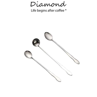 ❤ Diamond Coffee ช้อนคนด้ามยาว ช้อนสแตนเลส ช้อนชงกาแฟ UF4C