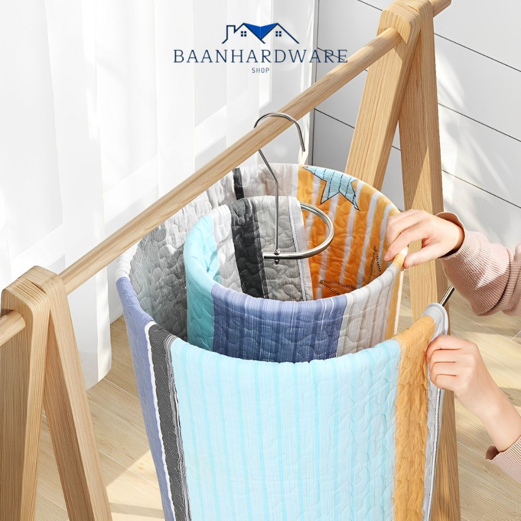 BAANHARDWARE ราวตากผ้าแสตนเลส วงกลมหมุนเกลียว ประหยัดพื้นที่ ER-S005