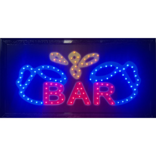 ป้ายไฟLED*BAR (แก้วเบียร์)* ป้ายไฟ ป้ายไฟร้าน ป้ายไฟตกแต่งร้าน ป้ายไฟวิ่ง ป้ายไฟตัวอักษร ป้ายไฟสำเร็จรูป (LB00050)