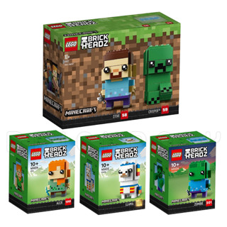 41612 + 40624 + 40625 + 40626 : LEGO BrickHeadz Minecraft Steve &amp; Creeper , Alex , Llama and Zombie