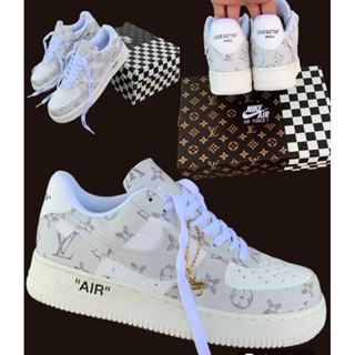 Nike Air Force 1 LV (Size37-45)White Gray หลุยส