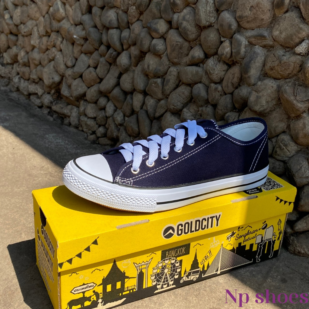[ลูกค้าใหม่ราคา 1 บาท]🍎รองเท้าผ้าใบ ยี้ห้อ Gold City 🍎รุ่น 1207ทรงconverse  สินค้าราคาโรงงาน #รองเท้าผ้าใบชาย Size37-45