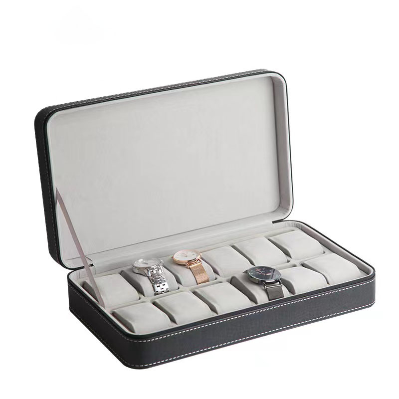 *พร้อมส่ง*กล่องนาฬิกา 12 เรือน กล่องใส่นาฬิกา 12 ช่องแบบพกพาพร้อมกล่องเก็บสร้อยข้อมือซิป Watch Box