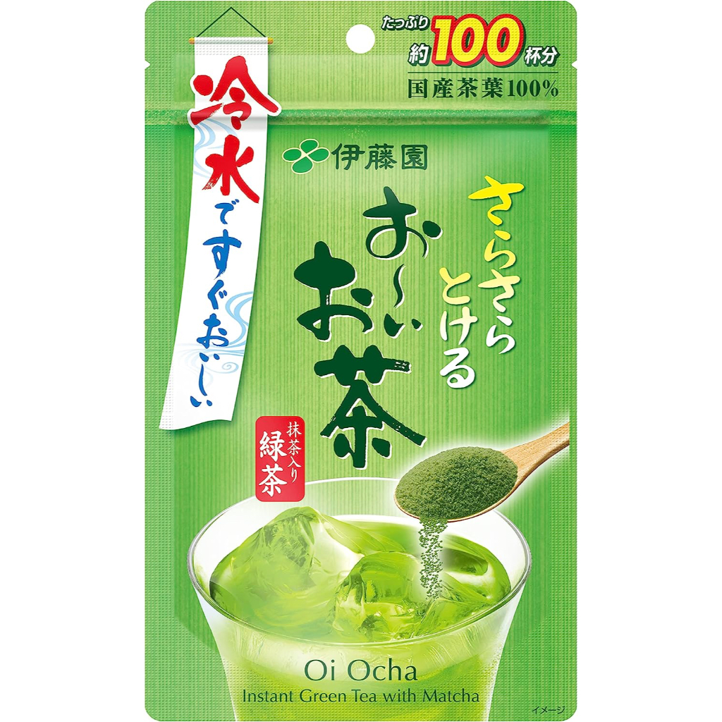 ชาเขียวแท้ Itoen Oi Ocha Greentea ชาเขียวผงแท้ 100% ขนาด 80g(100แก้ว)