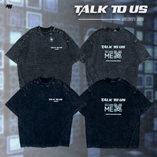 [ ARRT ] - เสื้อยืด Oversize ผ้าฟอกลาย TALK TO US