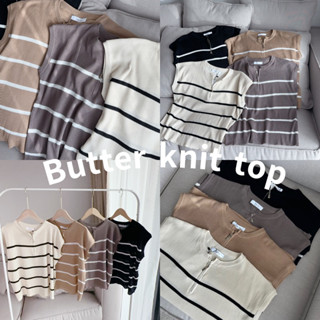 Butter knit top 🪡🐻 อกก่อนยืด 40”