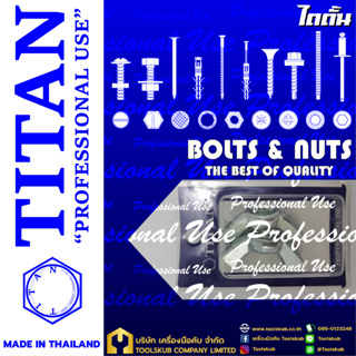 TITAN “PROFESSIONNAL USE” MADE IN THAILAND RP 4820 หัวน็อตหางปลา 1/2" #12 (2ตัวใน1แผง)