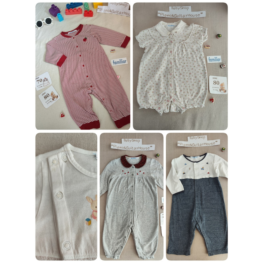 𝗨𝗣𝗗𝗔𝗧𝗘26/𝟬7/𝟲𝟴 เสื้อผ้าเด็กแบรนด์ญี่ปุ่นมือสอง รอมเปอร์แบรนด์ "Familiar"