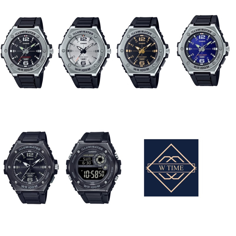 Casioของแท้สายยางรุ่นMWA-100H/MWA-110HB/MWD-100HB