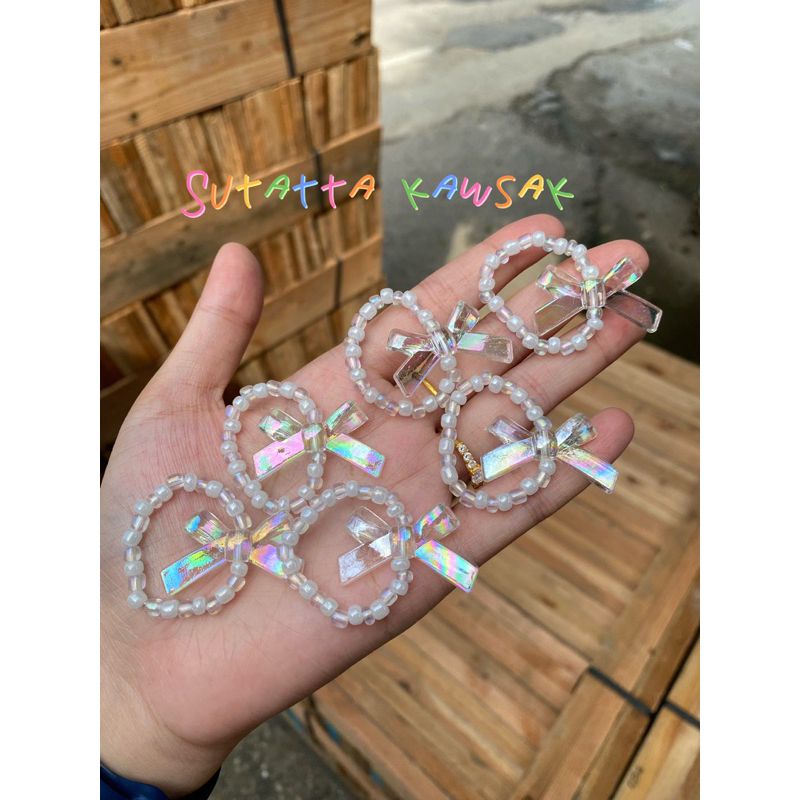 สายรัดเข็มขัดนักเรียน งานโบว์ สีใสน่ารัก